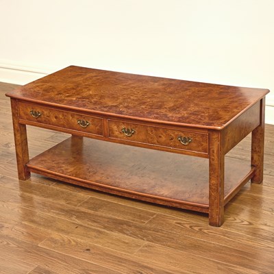 Lot 77 - Burl Walnut George II Style Low Table