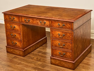 Lot 134 - George III Style Burl Walnut Desk