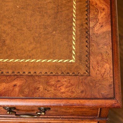 Lot 134 - George III Style Burl Walnut Desk