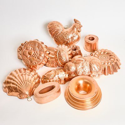 Lot 78 - Twelve Copper Moulds