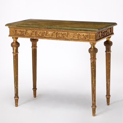 Lot 321 - Swedish Gustav IV Gilt and Painted Wood Side Table