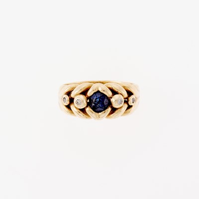 Lot 3075 - Gold, Sapphire and Diamond Ring