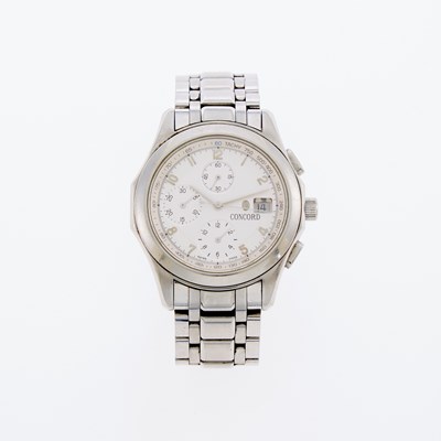 Lot 3292 - Concord Stainless Steel Chronograph Wristwatch