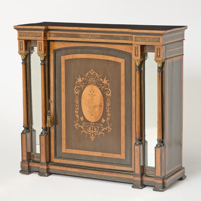 Lot 300 - Napoleon III Inlaid and Part Ebonized Side Cabinet