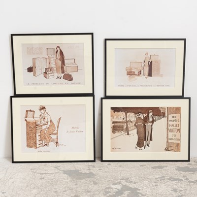 Lot 279 - Set of Four Louis Vuitton Advertisement Prints