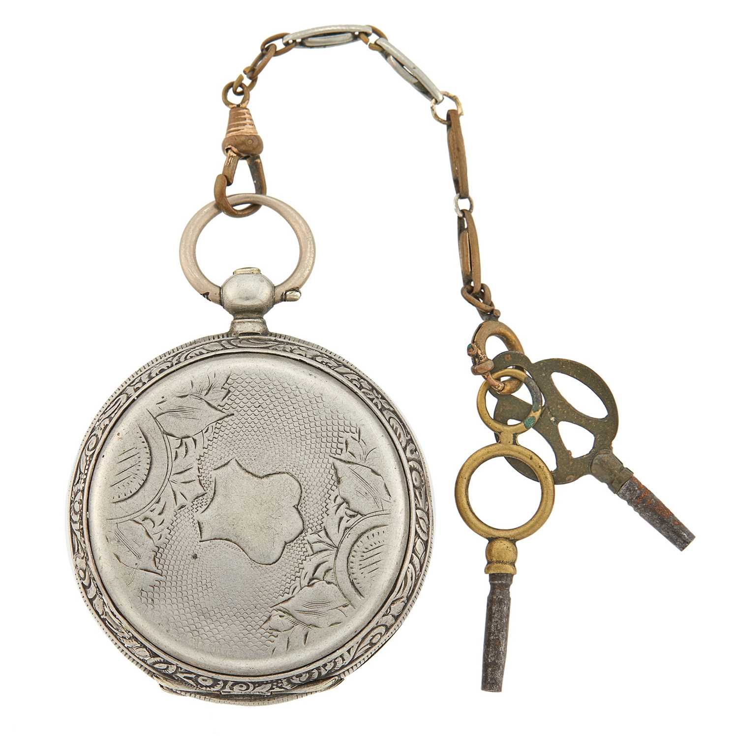 Lot 2201 - Silver and Metal Hunting Case Pocket Watch