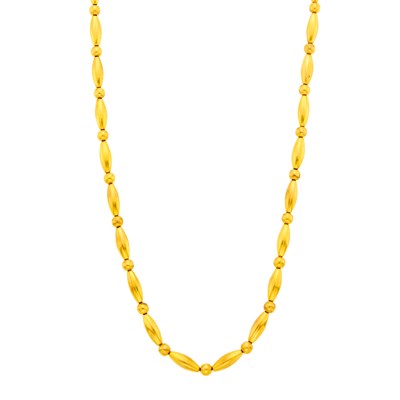 Lot 2116 - Ilias Lalaounis Long Gold 'Minoan Mycenaean' Bead Necklace