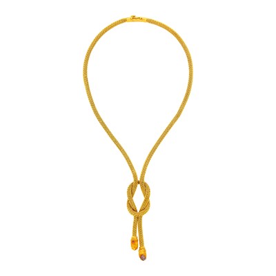 Lot 2125 - Ilias Lalaounis Gold 'Hercules Knot' Necklace
