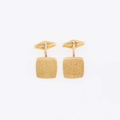 Lot 3043 - Pair of Gold Cufflinks
