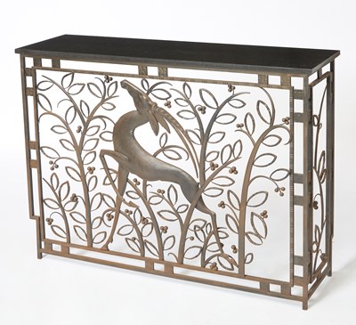 Lot 362 - Art Deco Style Wrought-Iron Console Table