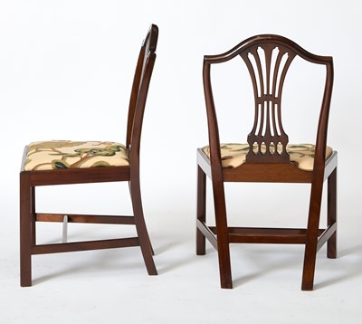 Lot 159 - Set of Eight George III Style Mahogany Dining Side Chairs