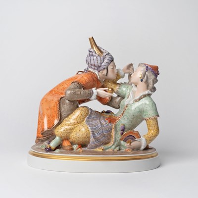 Lot 671 - Royal Copenhagen Porcelain Figural Group Titled "Ali & Peribanu"