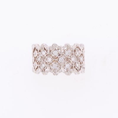 Lot 3142 - White Gold and Diamond Band Ring