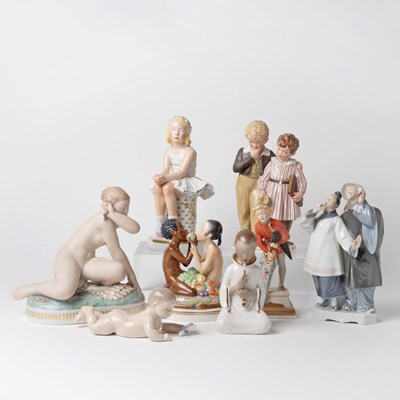 Lot 676 - Group of Royal Copenhagen Porcelain Figures