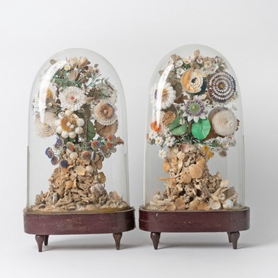 Lot 692 - Pair of Victorian Style Shell Centerpieces