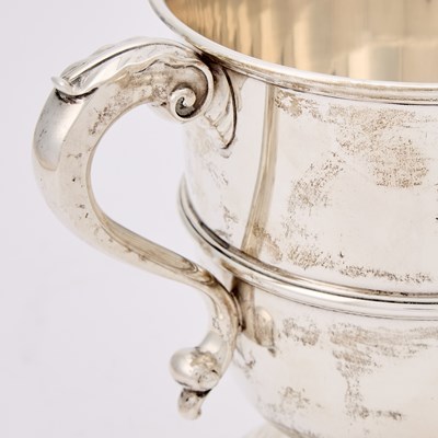 Lot 146 - Horse Racing Interest: Ensko Georgian Style Sterling Silver Two Handled Covered Cup
