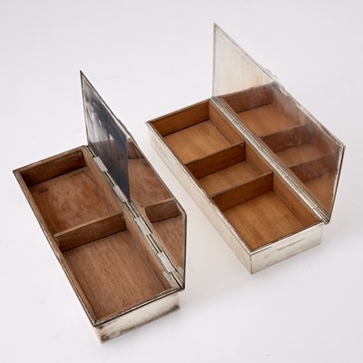 Lot 143 - Horse Racing Interest: Two American Sterling Silver Table Cigarette Boxes