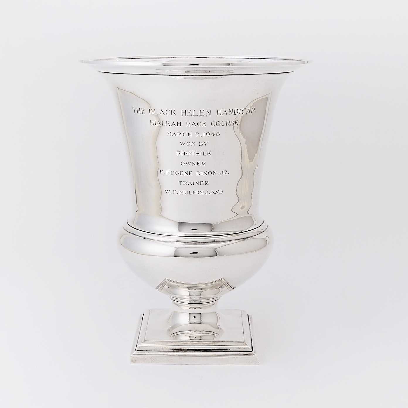 Lot 145 - Horse Racing Interest: Tiffany & Co. Sterling Silver Vase