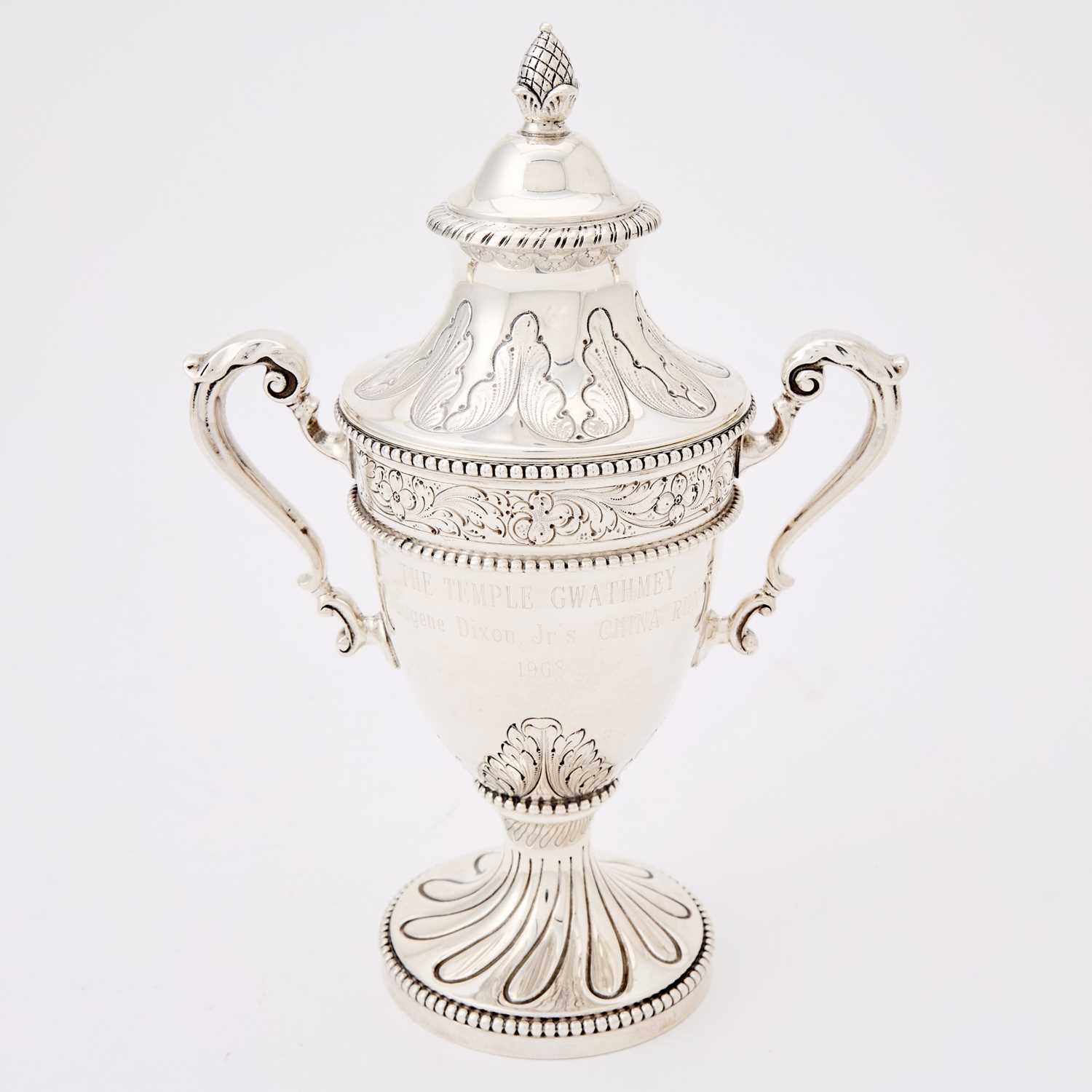 Lot 144 - Horse Racing Interest: American Sterling Silver Covered Cup