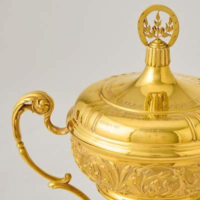 Lot 148 - Horse Racing Interest: Elizabeth II 9Kt Gold Covered Cup