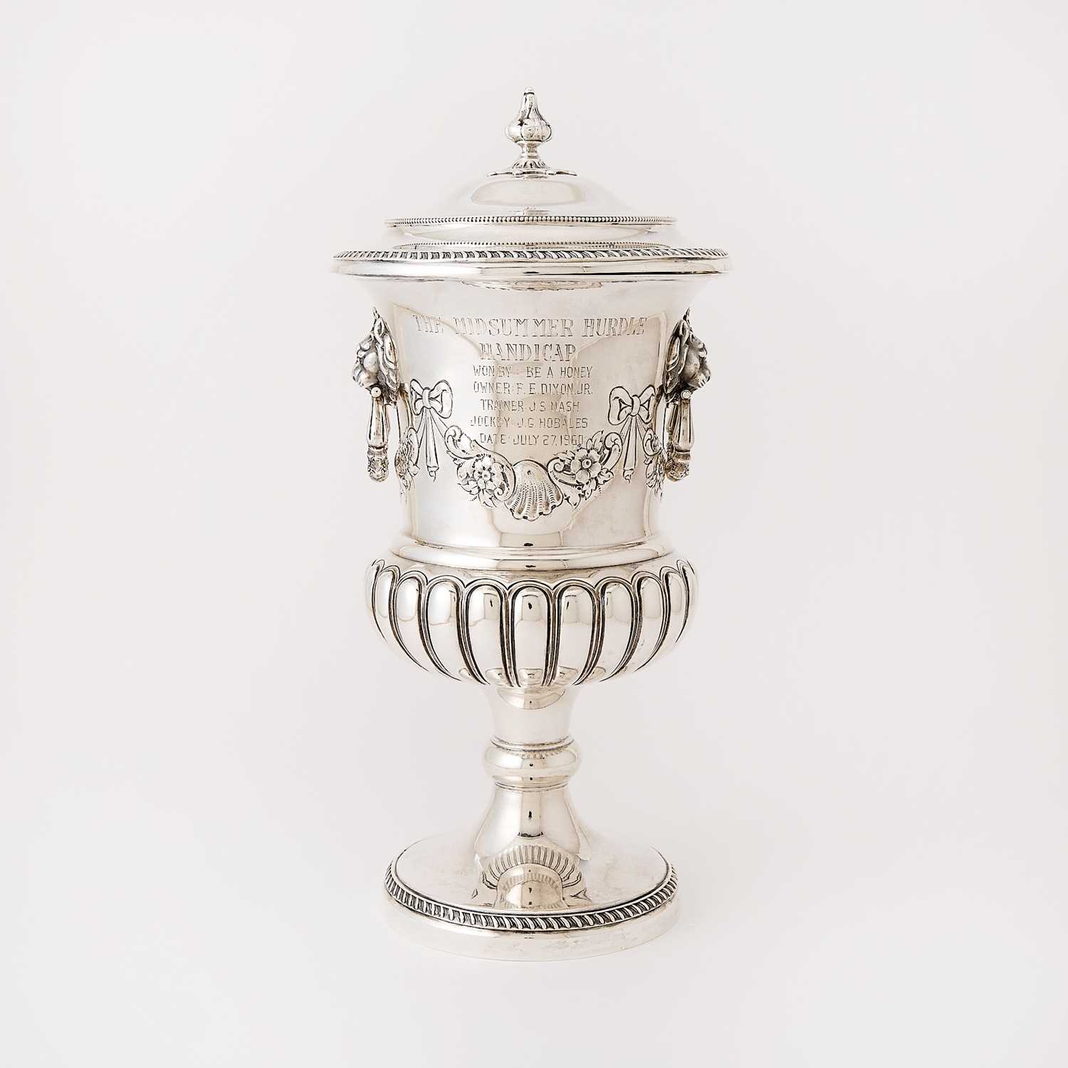 Lot 149 - Horse Racing Interest: George V Sterling Silver Cup and Cover