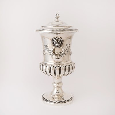 Lot 149 - Horse Racing Interest: George V Sterling Silver Cup and Cover