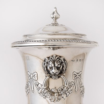 Lot 149 - Horse Racing Interest: George V Sterling Silver Cup and Cover