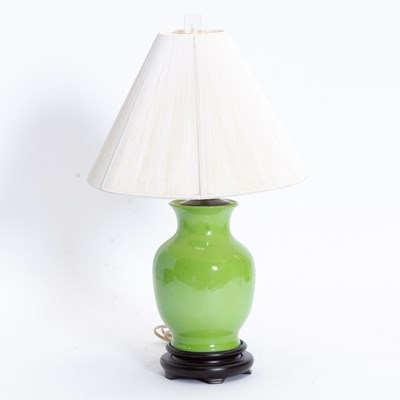 Lot 350 - Lime Green Glazed Ceramic Vase