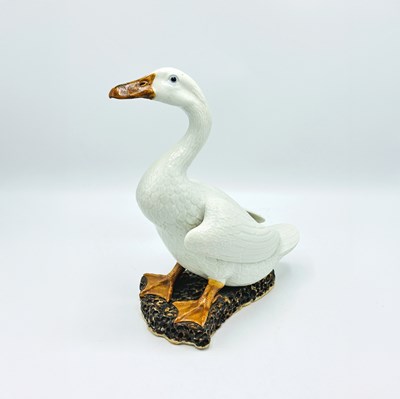 Lot 1169 - Chinese Export White Glazed Porcelain Duck