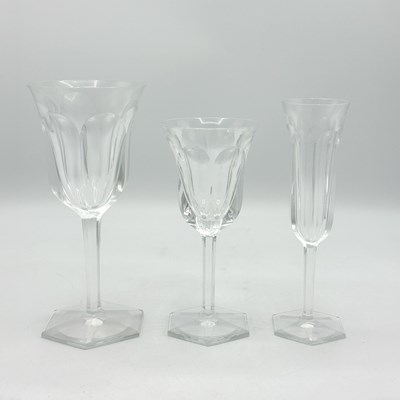 Lot 1105 - Set of Baccarat Crystal "Malmaison" Pattern Stemware