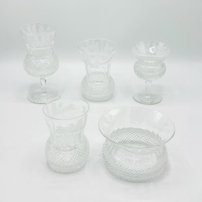 Lot 1109 - Set of Edinburgh "Thistle" Pattern Stemware