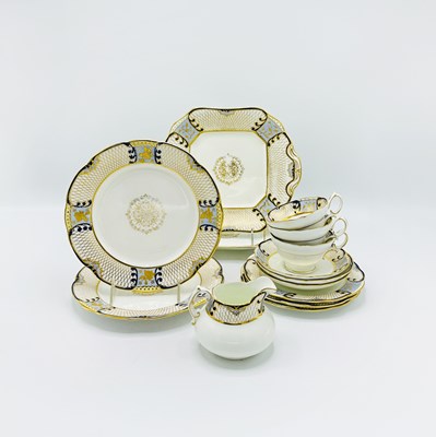 Lot 1167 - Hammersley & Co. Gilt and Cobalt Decorated Part Luncheon Service