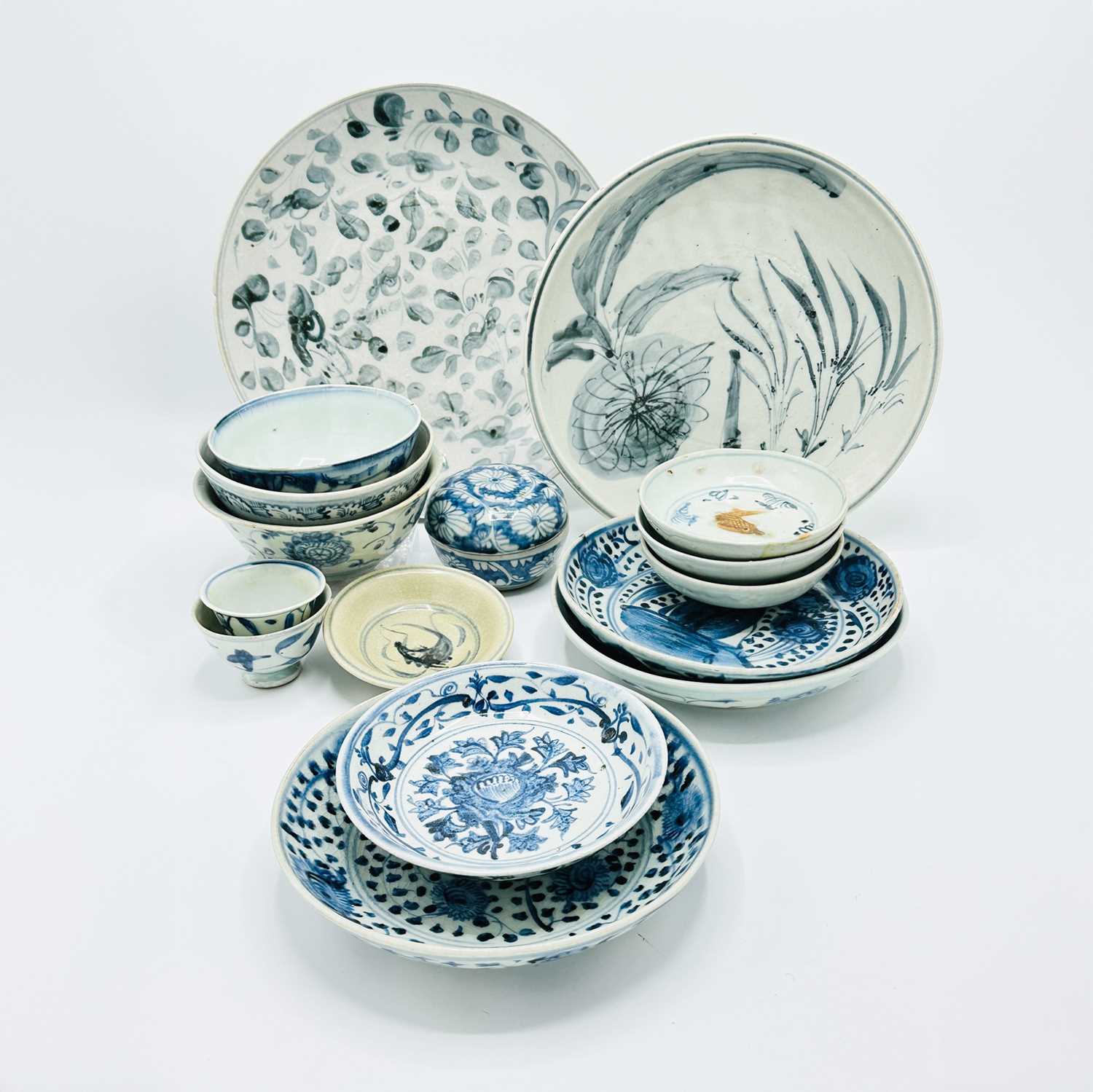 Lot 1168 - Group of Provincial Chinese Blue and White Porcelain Table Articles