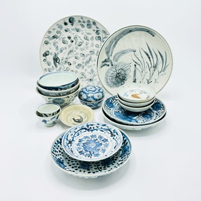 Lot 1168 - Group of Provincial Chinese Blue and White Porcelain Table Articles
