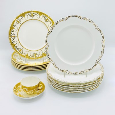 Lot 1179 - Group of English Gilt-Decorated Porcelain Tableware