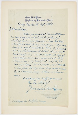 Lot 129 - Dickens looks for a school for his sons