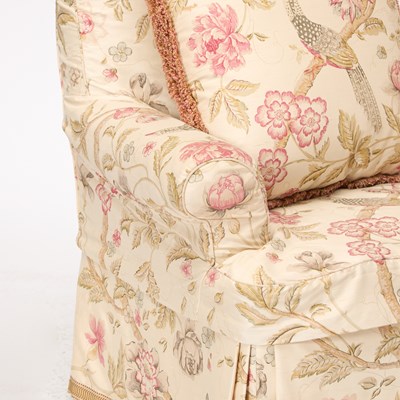 Lot 302 - Pair Upholstered Club Chairs