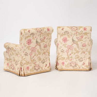 Lot 302 - Pair Upholstered Club Chairs