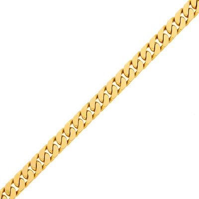 Lot 3080 - Gold Curb Link Bracelet