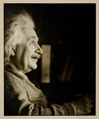 Lot 133 - A fine large portrait of Albert Einstein by Elizabeth Menzies