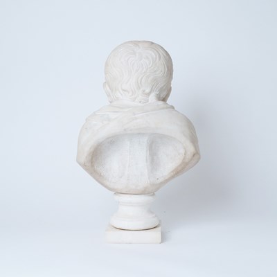 Lot 517 - Italian Carved White Marble Figure of a Young Boy