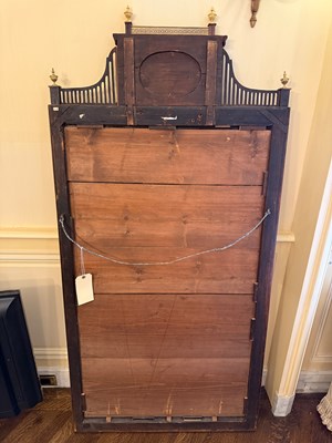 Lot 516 - Continental Walnut, Mahogany and Bronze Mounted Mirror