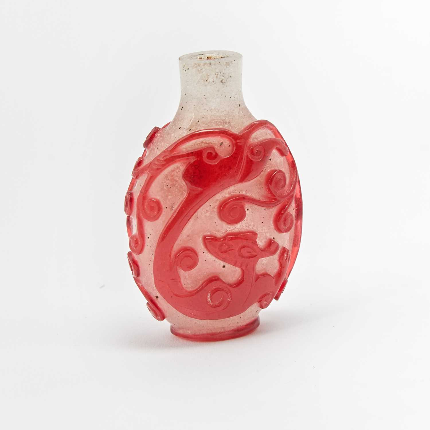 Lot 103 - Chinese Glass Overlay Snuff Bottle