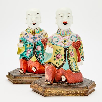 Lot 115 - Pair of Chinese Porcelain Figures