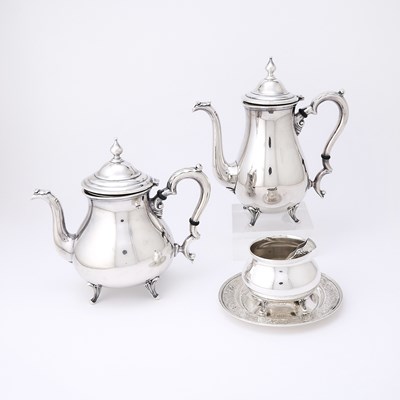 Lot 192 - International Silver Co. Sterling Silver "Deerfield" Pattern Partial Tea and Coffee Service