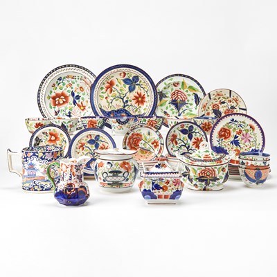 Lot 405 - Group of English Pearlware Gaudy Dutch Table Articles