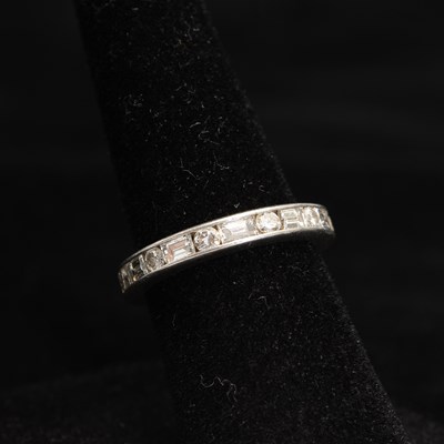 Lot 209 - Platinum and Diamond Band Ring