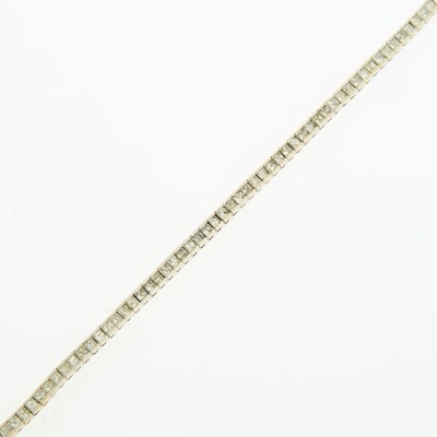 Lot 196 - White Gold and Diamond Straightline Bracelet