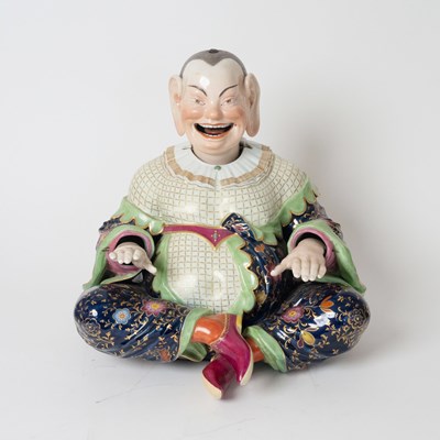 Lot 555 - Pair of Large Meissen Porcelain Nodding Pagoda Figures