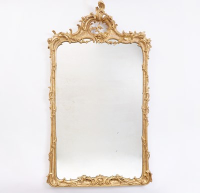 Lot 703 - A Louis XV Carved Giltwood Mirror